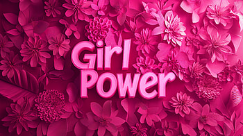 Pink: Embrace Girl Power, pink, girl power, empowerment, Feminism, flower HD wallpaper