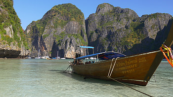 Phi Phi, Thailand, Beach panorama, Famous islands HD wallpaper
