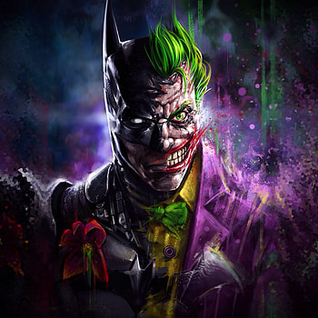 Batman and joker, face-off, artwork HD phone wallpaper