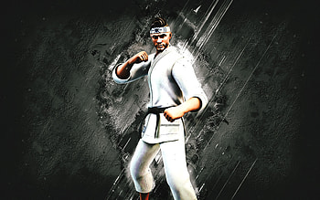Fortnite Gi Guardian Skin, Fortnite, main characters, white stone background, Gi Guardian, Fortnite skins, Gi Guardian Skin, Gi Guardian Fortnite, Fortnite characters HD wallpaper