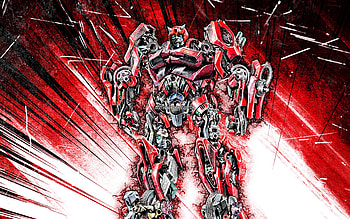 Cliffjumper, grunge art, Transformers, creative, Transformers characters, red abstract rays, Cliffjumper Autobot, Cliffjumper Transformer HD wallpaper