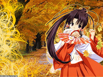 Autumn Princess, autumn, anime, princess HD wallpaper