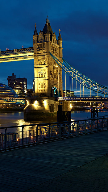 United Kingdom, London Bridge, Night beauty, Architectural marvels HD phone wallpaper
