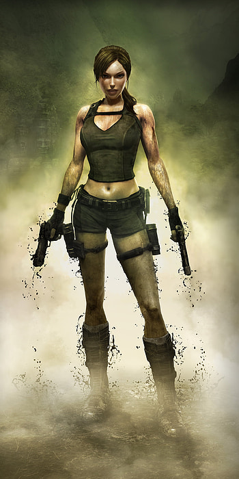 Adventurous heroine, Underworld exploration, Ancient temples, Treacherous traps HD phone wallpaper