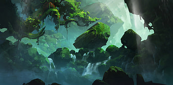 Art, Rocks, Wood, Tree, Creek, Brook HD wallpaper