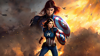 Peggy Carter As Captain America, captain-america, superheroes, artwork, artist, deviantart HD wallpaper