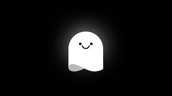 Laughing Ghost Minimal , ghost, dark, black, minimalism, minimalist, artist, artwork, digital-art HD wallpaper