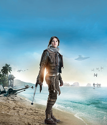 Rogue One: A Star Wars Story, Felicity Jones, Jyn Erso, 2016 movie HD phone wallpaper