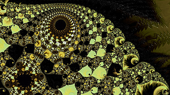 Trippy Psychedelic Fractal, trippy, psychedelic, trance, black, yellow, Abstract, fractal, abstract black HD wallpaper