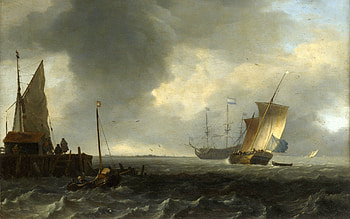 Miscellanea, Miscellaneous, , Canvas, Butter, Oil, Bakhuizen, Dutch Coast HD wallpaper