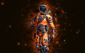 Wolf Supersonic, , orange neon lights, Fortnite Battle Royale, Fortnite characters, Wolf Supersonic Skin, Fortnite, Wolf Supersonic Fortnite HD wallpaper