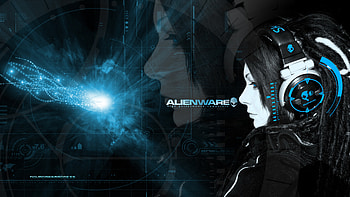 Alienware + Skull Candy Heads Girl by NovaDarkMadness . HD wallpaper