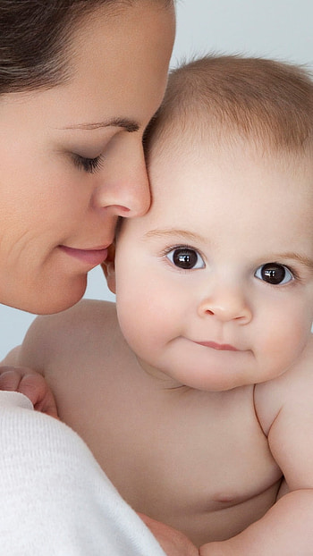 Baby Mom, Beautiful Eyes, Cute Baby, Mom Love HD phone wallpaper