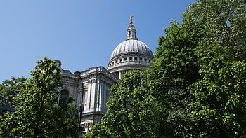 St. Paul's Cathedral, London, Urban graphy, Green-blue aesthetics HD wallpaper