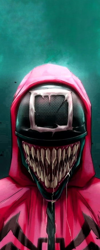 Scary Squid game, halloween, squid game, blood HD phone wallpaper