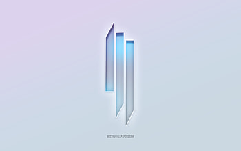 Skrillex logo, cut out 3d text, white background, Skrillex 3d logo, Skrillex emblem, Skrillex, embossed logo, Skrillex 3d emblem HD wallpaper