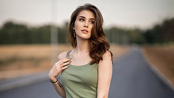 Girl model, pretty and brunette, gorgeous HD wallpaper