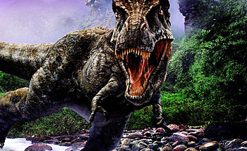 Trees, Fantasy, Stones, Aggression, To Fall, Mouth, Dinosaur HD wallpaper