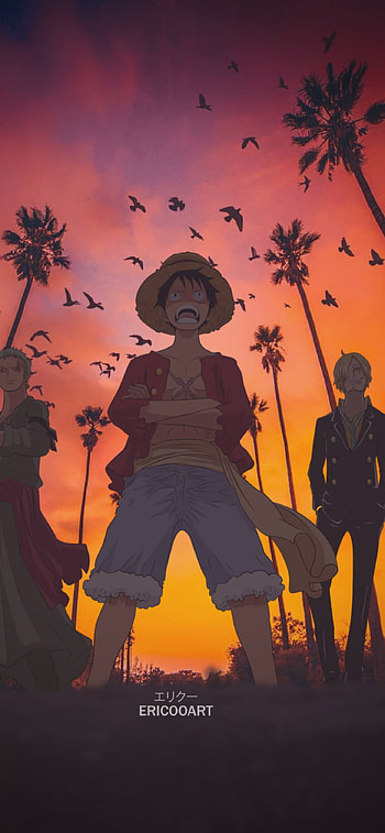 trio, op, luffy, zoro, onepiece, sanji, anime HD phone wallpaper
