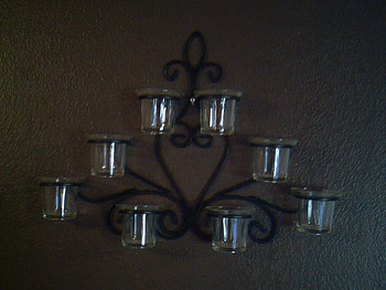 8 Candle Holders on a wall, joanna, graphy, candle, glass, wall HD wallpaper