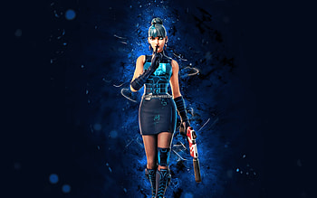 Blue Rune Kor, , blue neon lights, Fortnite Battle Royale, Fortnite characters, Blue Rune Kor Skin, Fortnite, Blue Rune Kor Fortnite HD wallpaper