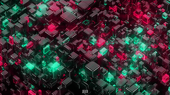 Glowing Cubes , cubes, cube, glowing, 3d, deviantart, shapes HD wallpaper