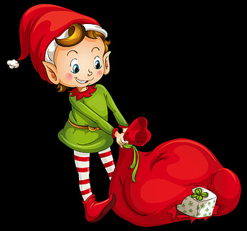 Christmas Elf, christmas, fantasy, green, red, girl, elf, hat HD wallpaper
