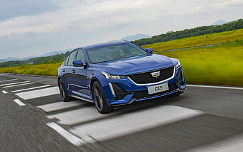 Cadillac CT5, , raceway, 2021 cars, motion blur, 2021 Cadillac CT5, american cars, Cadillac HD wallpaper