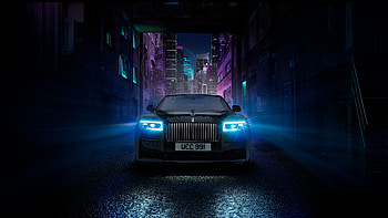 Rolls-Royce Black Badge Ghost, 2021, luxury car HD wallpaper