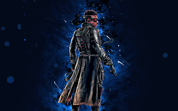 Fixer, , blue neon lights, Cyberpunk 2077, RPG, fan art, Cyberpunk 2077 characters, Fixer Cyberpunk HD wallpaper