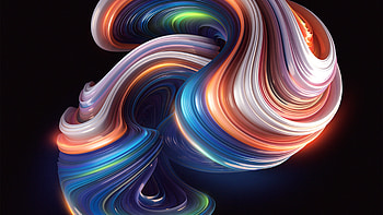3D fractal, color, motion, curves, abstract, , 3D HD wallpaper