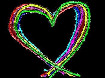 love is colorful, cartoon, romence, colour, fentasy, 3d, love, red, hearts, funny, heart, water HD wallpaper