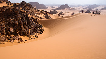 Libya Travels, Sand dunes beauty, Coastal paradise, Aesthetic appeal HD wallpaper