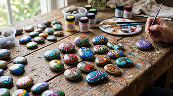 Hand-Painted Pebble Art — Rock Painting HD wallpaper