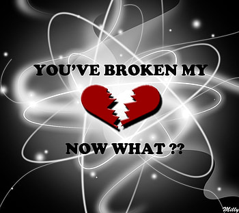 A Broken Heart, sad, broken, red, hurt, heart, emotions HD wallpaper