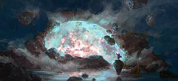 Fantasy Sorcerer: Mystical Moonlit Enchantment, fantasy, sorcerer HD wallpaper
