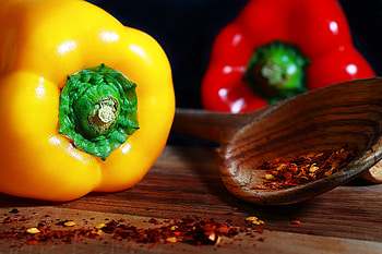 Gastronomy graphy, Pepper variety showcase, Spice collection, Natural and vibrant HD wallpaper