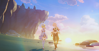Aether and Lumine Genshin Impact, Aether (Genshin Impact), Lumine (Genshin Impact), Genshin Impact, video game HD wallpaper