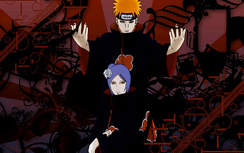Konan (Naruto), Pein & Konan , Naruto minitokyo, Naruto duo HD wallpaper