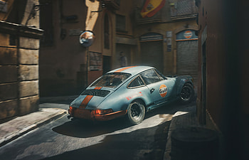 Porsche Navigating Through Tight Lanes, porsche, cars, behance HD wallpaper