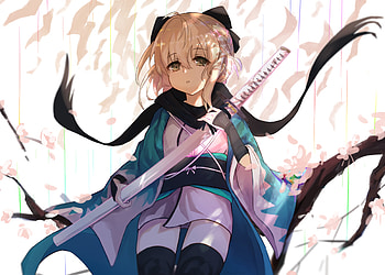 Cute, Saber, Fate/Grand Order, anime girl, katana HD wallpaper