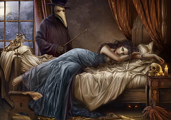 Pandemia, fantasy, art, skull, girl, cris ortega HD wallpaper