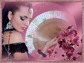 oriental, pink, orchid, fan, beauty HD wallpaper