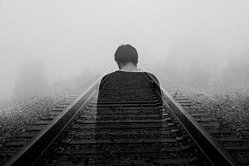Miscellanea, Miscellaneous, Fog, Bw, Chb, Railway, Loneliness, Back HD wallpaper