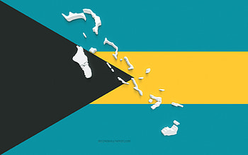 Bahamas map silhouette, Flag of Bahamas, silhouette on the flag, Bahamas, 3d Bahamas map silhouette, Bahamas flag, Bahamas 3d map HD wallpaper