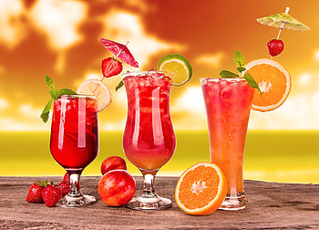 Summer Drinks, Strawberry, Cocktail, Party, Orange, Beach HD wallpaper