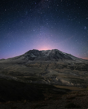 Nature, Stars, Night, Mountain, Starry Sky, Mountain Landscape HD phone wallpaper