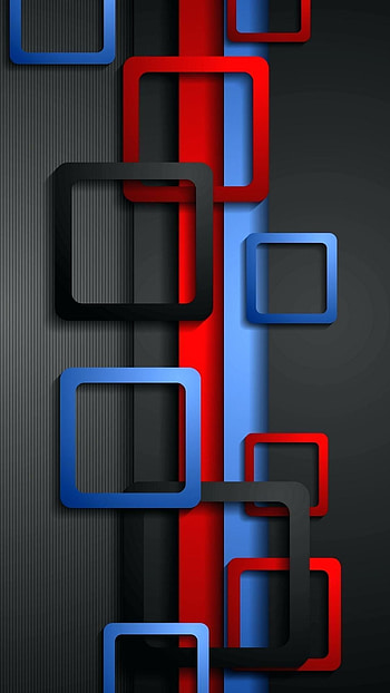Full for Mobile with Red Blue and Black Box HD phone wallpaper