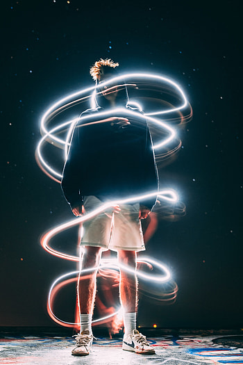 Dark, Shine, Light, Movement, Traffic, Long Exposure, Darkness, Human, Person HD phone wallpaper