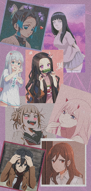 Waifus, zero, hinata, toga, eromanga, shinobu, mikasa, nezuko, two, hori HD phone wallpaper